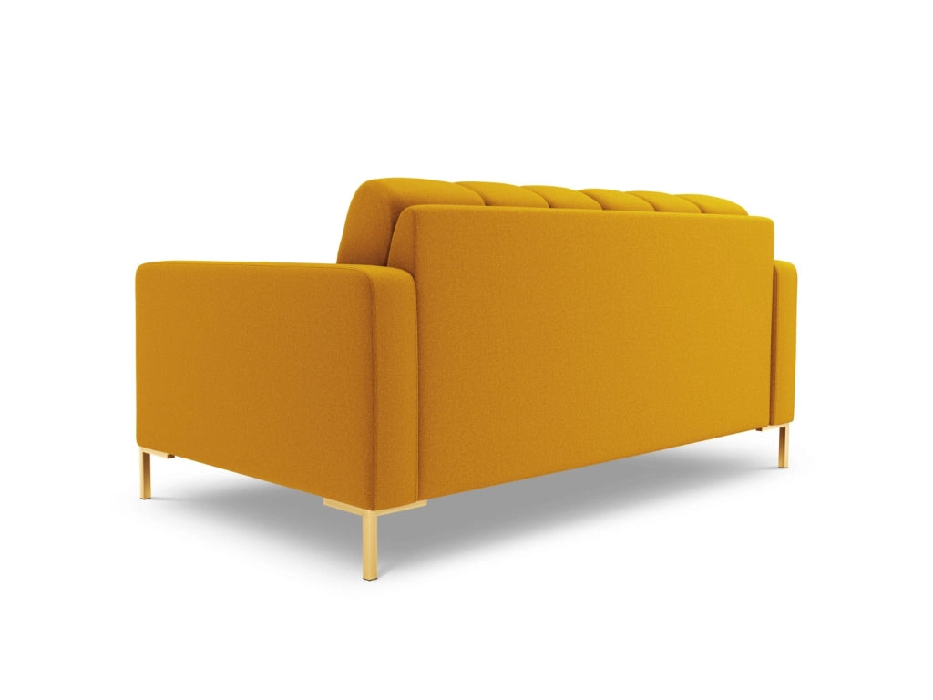 Cosmopolitan Design - Divano "Bali" 2 posti in tessuto strutturato giallo 