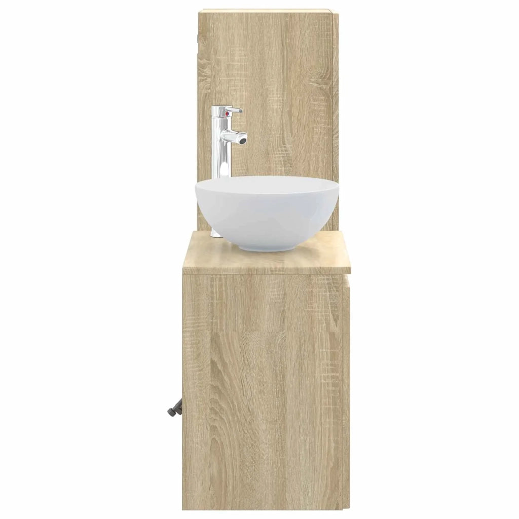 Set di mobili per il bagno 2 pz Rovere Sonoma 3406115