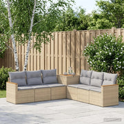 Set di divani 7 pz Beige e Grigio Chiaro 3448865