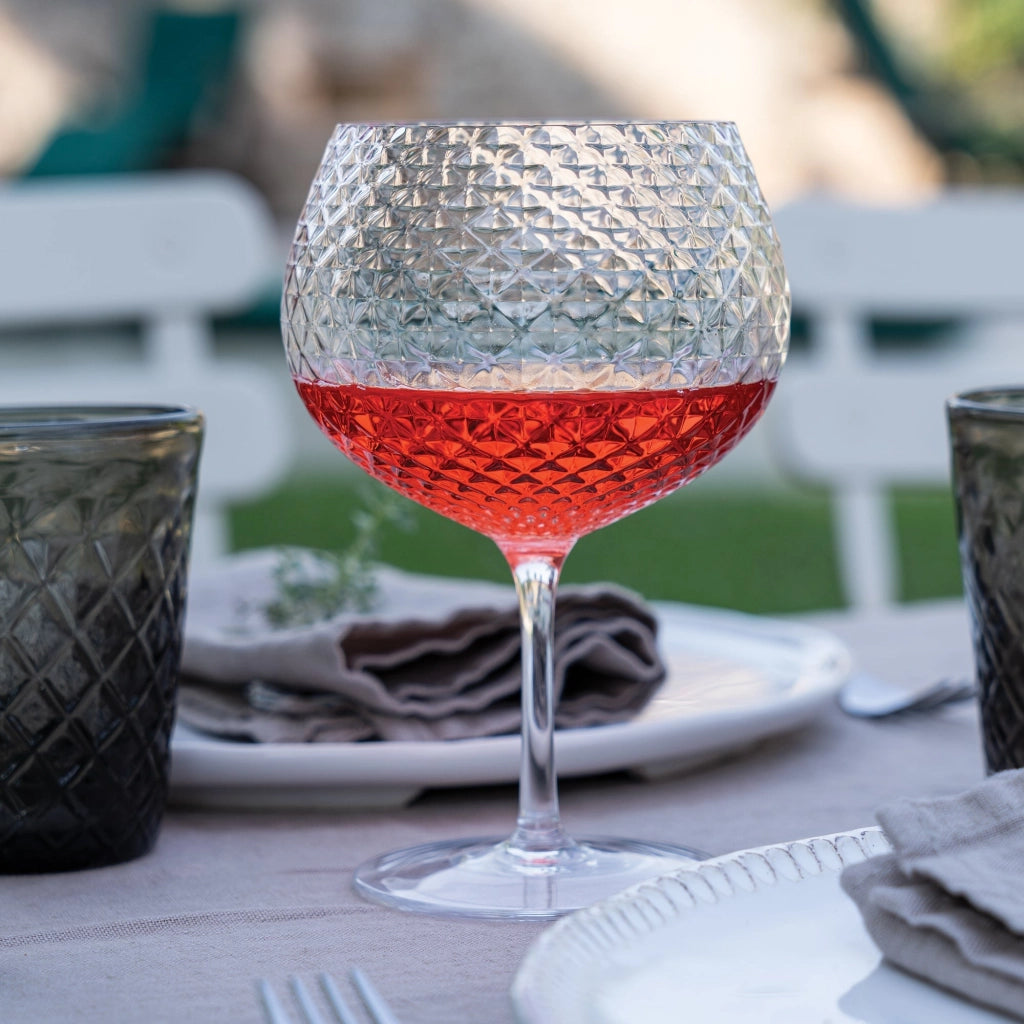 Veneziano Set 4 Calici Mixology Balloon 52 cl in Vetro Sonoro Superiore Soffiato a Bocca, Trasparente per Cocktail Gin Tonic e Pimm's Design Premium