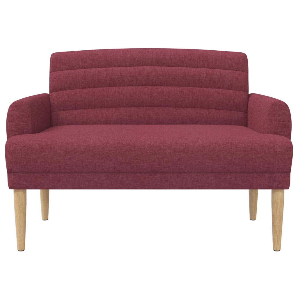 Loveseat con bottoni imbottiti Rosso Vino 116 x 67 x 80 cm 42041778