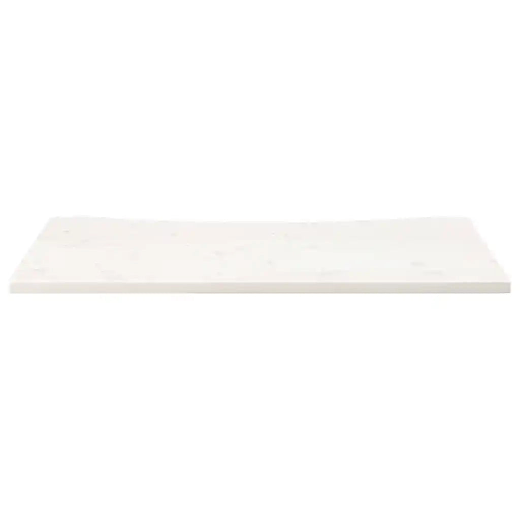 Piano Tavolo | Superficie Tavolo | Piano Scrivania Bianco 100x50x2,5 cm in Legno Massello di Pino