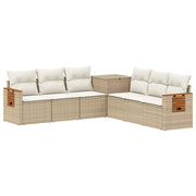 Set di divani 7 pcs Beige e Bianco Crema 3448878