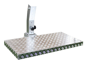 Base per Ombrellone da Giardino Palo Laterale 104x54x8 cm in Alluminio Mandorlato