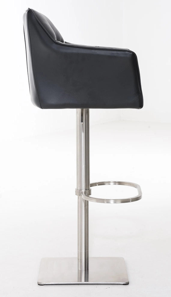 Set 2 sgabelli bar Damaso ecopelle acciaio inox 2