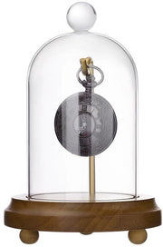 Dome Glaciale 114 mm - Display a Cupola - Base in Legno - Decorazione di Matrimonio - Decorazioni per la Neve - Vetro Translucido - Cloche