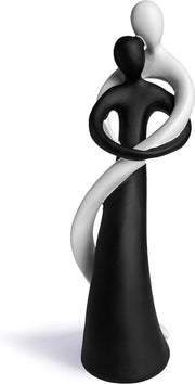Paio armonico in nero e bianco - immagine a mano - adatto come regalo - 27cm alto - nero e bianco