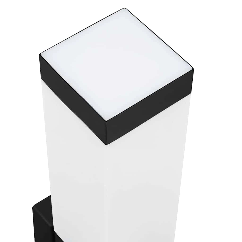 Moderna lampada da parete per esterni con sensore di movimento giardino 10,5 x 6 x 33 cm acciaio inox nero 02_0056513