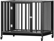 Banchina per cani rotante da 228 cm - coperchio pieghevole - contenitore per cibo - facile pulizia - nero