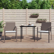 Set Pranzo da Giardino 3pz con Cuscini in Polyrattan e Acciaio 3186937