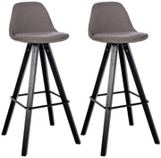 Set di 2 sgabelli da bar Corbin tessuto Square 7