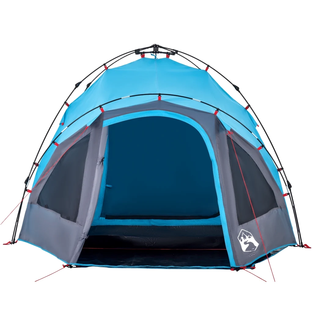 Tenda a Cupola da campeggio | Tenda da campo 3 Persone Blu a Rilascio Rapido