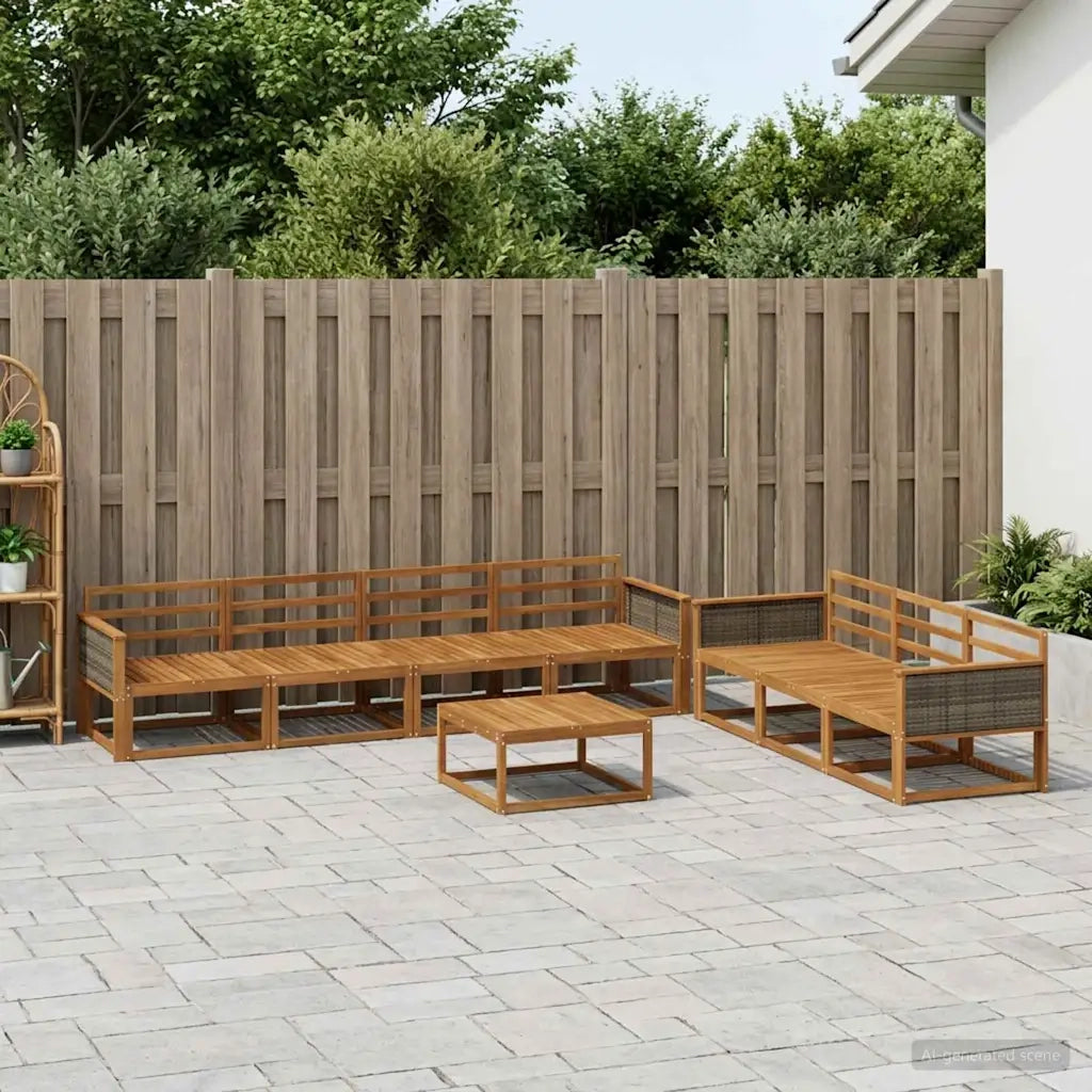 Set di divani da esterno 8 pcs Naturale 3382397
