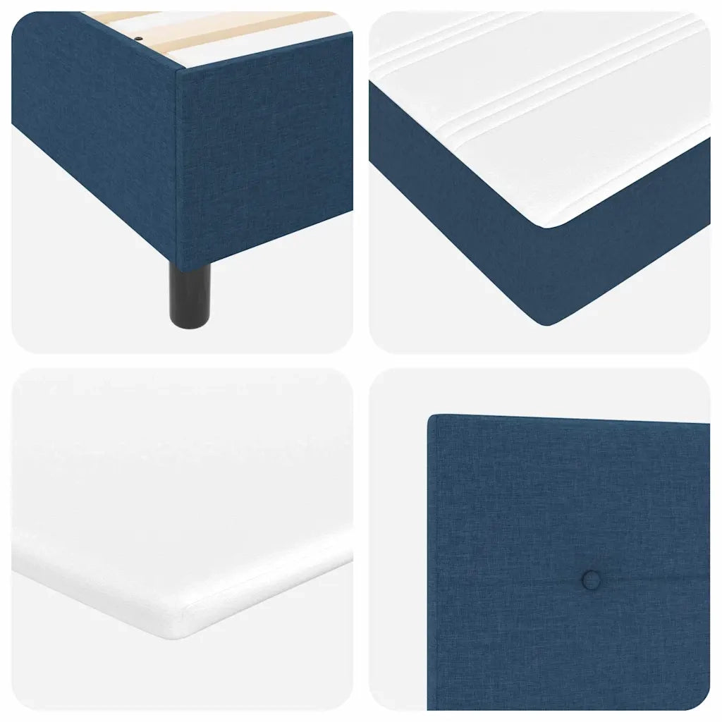 Letto a molle con materasso Blu 200 x 90 cm Tessuto 3341629