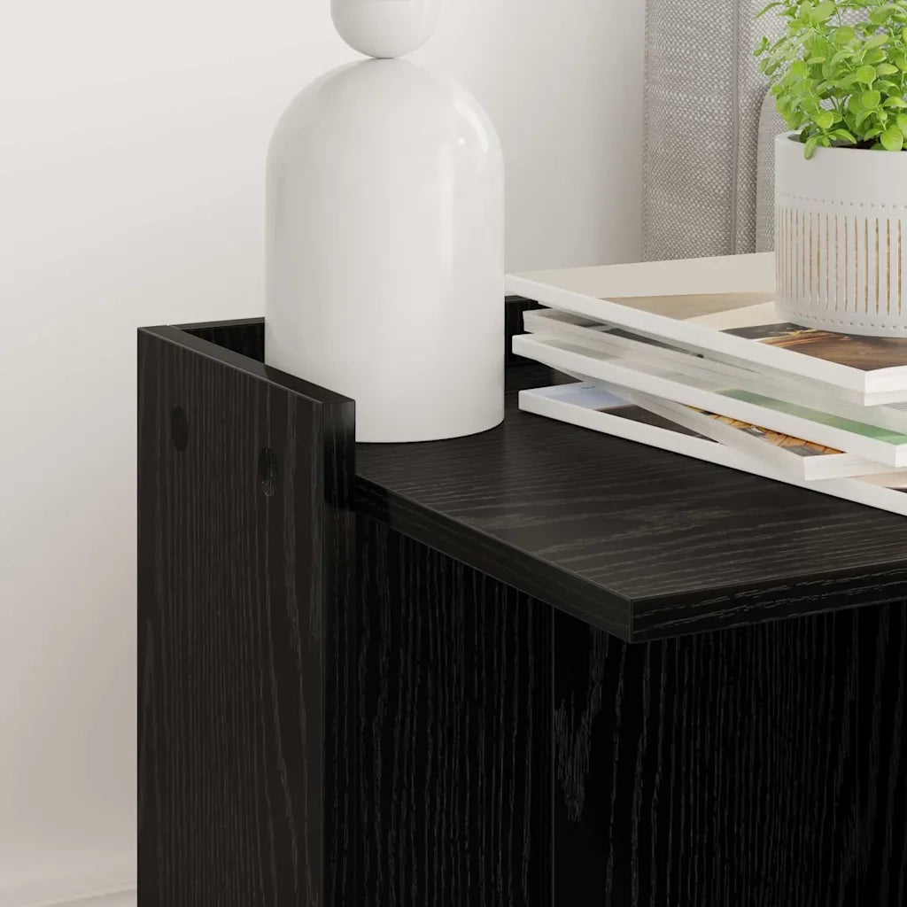 Rifugio per lettiera per gatti Rovere Nero 42 x 42 x 51 cm
