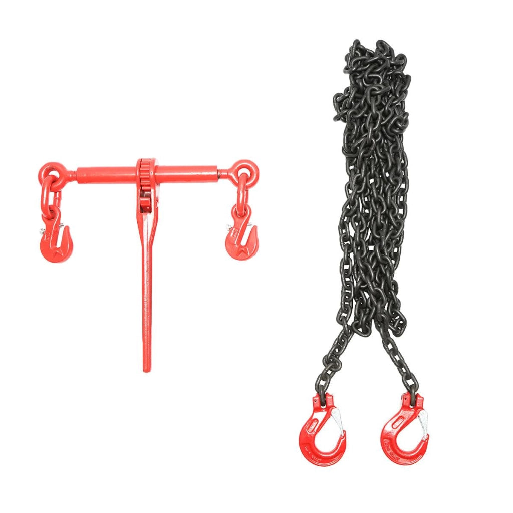 Catena di Ancoraggio con Tenditore a Cricchetto, 4T, Lunghezza 6m, Spessore 8mm