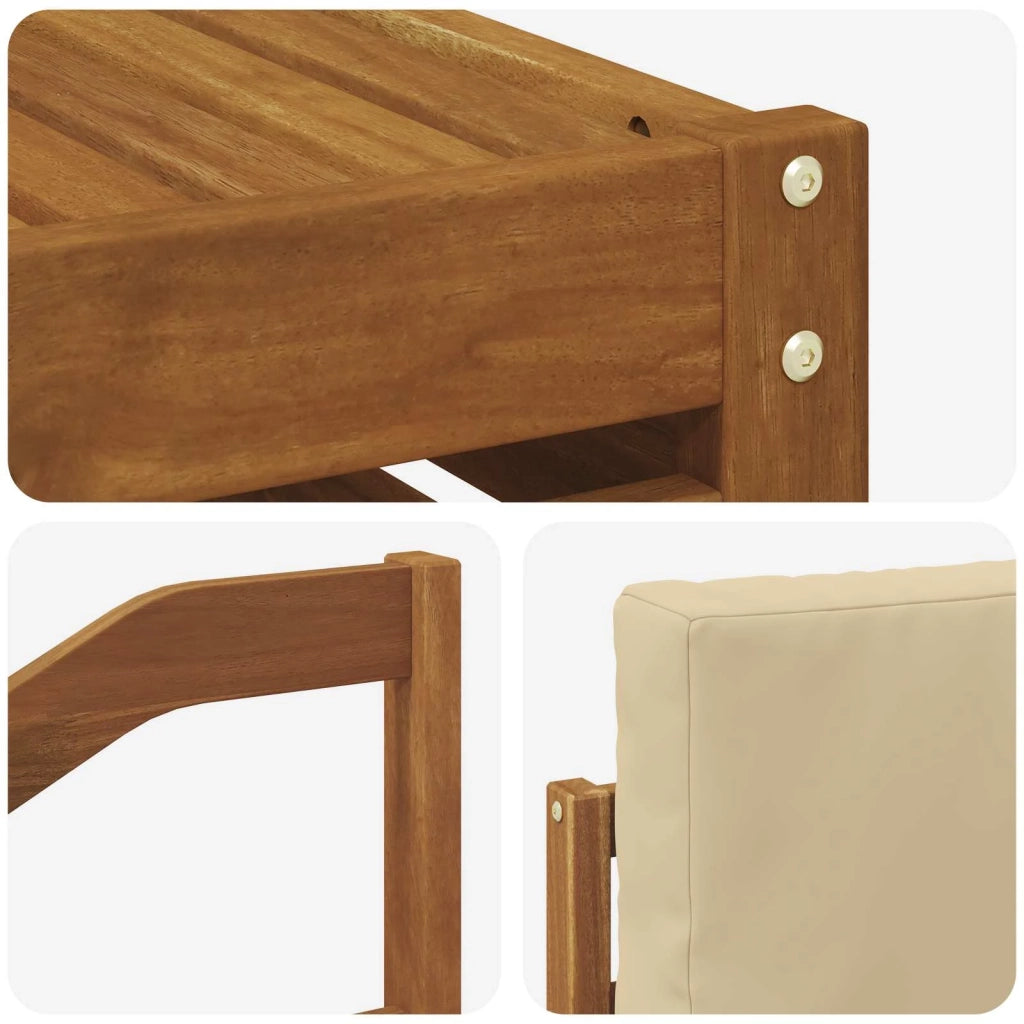 Set divano sezionale con cuscino 7 pcs Naturale e Beige