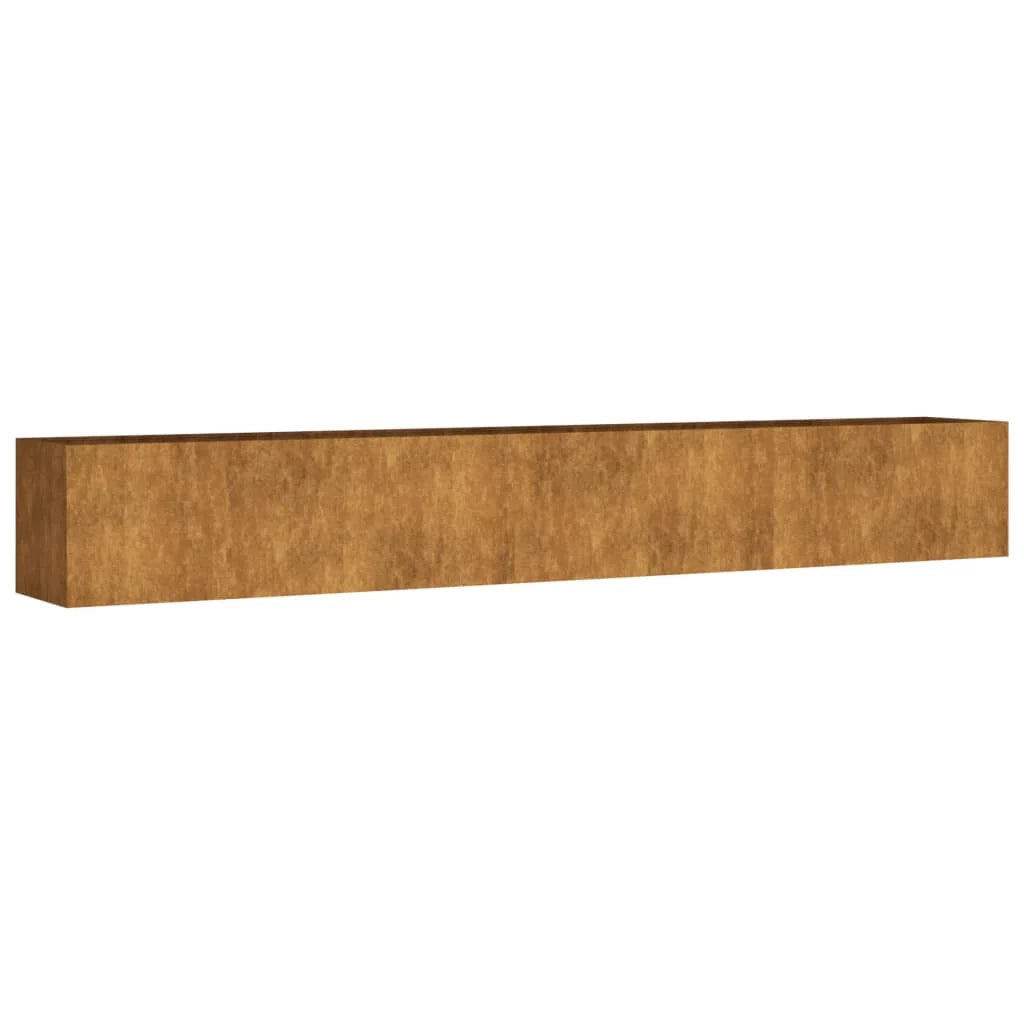 Vassoio per fioriera aiuola rialzata piante fiori terrazzo giardino giardino 280 x 40 x 40 cm acciaio corten marrone 02_0039417