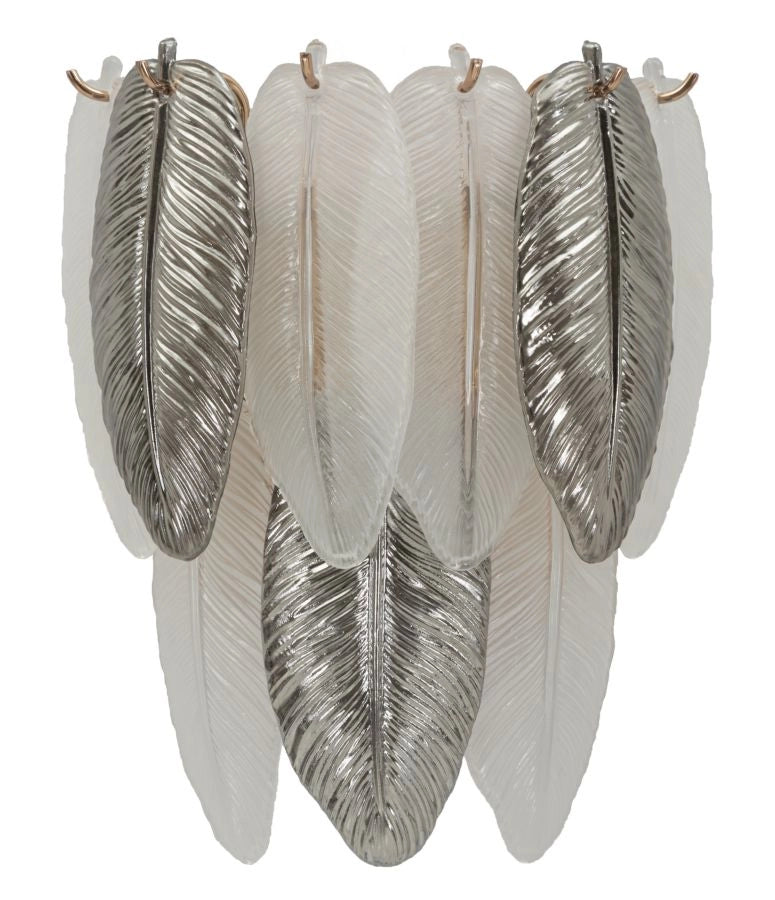 Lampada da Muro Leafy 24x25x29 cm in Vetro e Ferro Multicolor