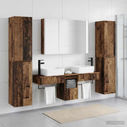 Set di mobili per il bagno 6 pcs Legno antico 3407205