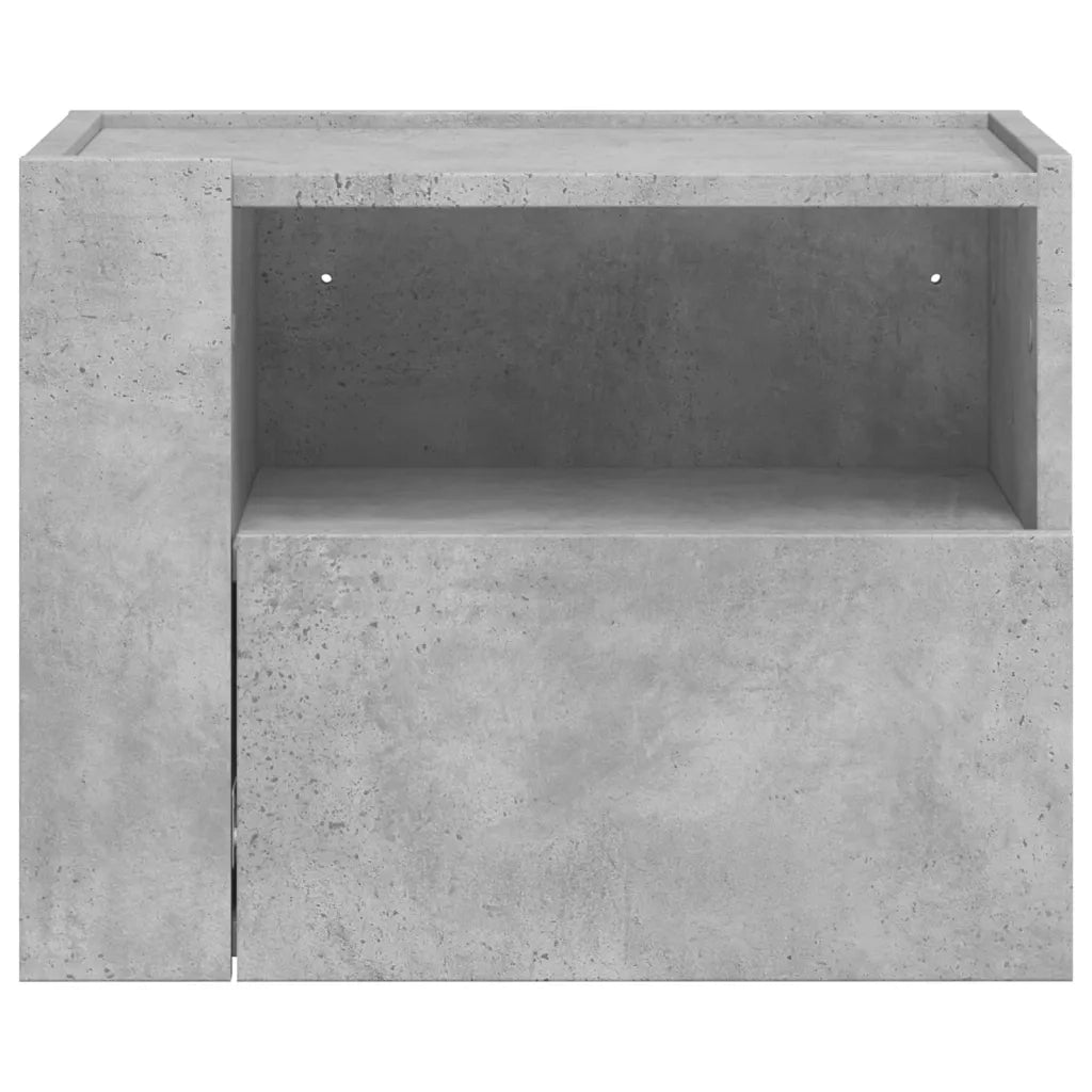 Comodini a Muro 2 pz Grigio Cemento 45x30x35 cm 848318