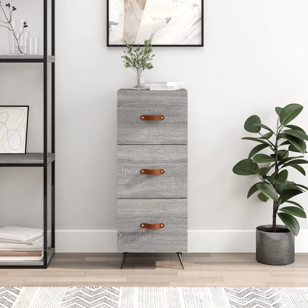 Credenza Grigio Sonoma 34,5x34x90 cm in Legno Multistratocod mxl 105324