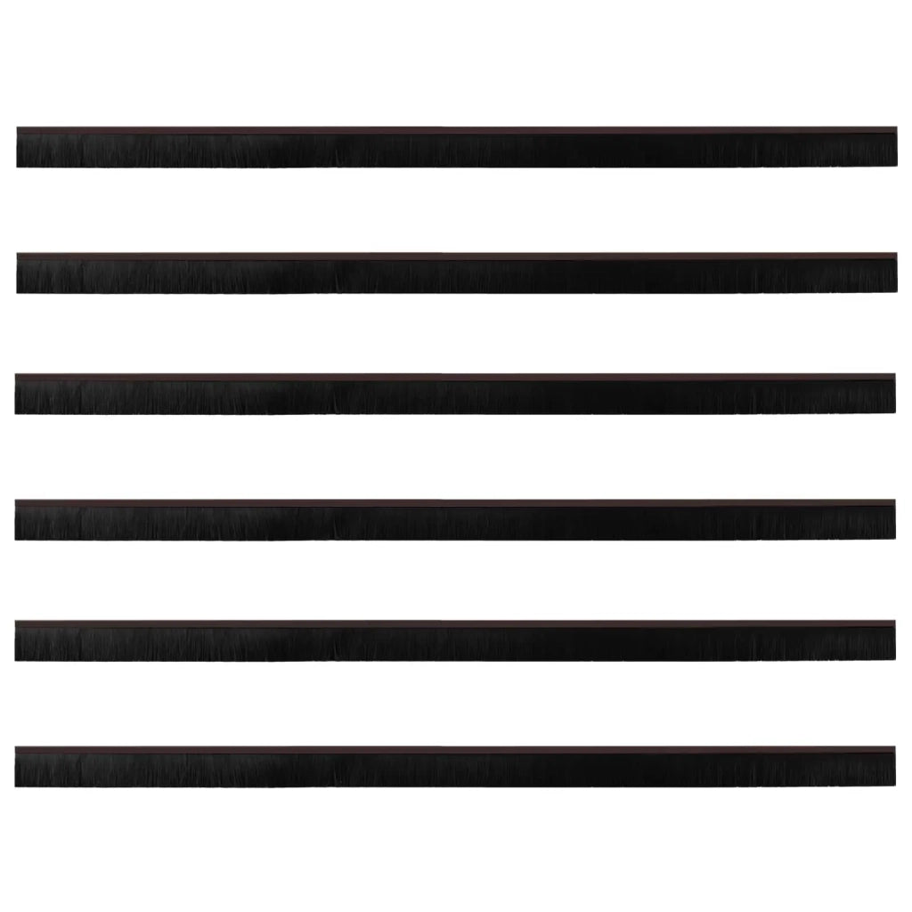 Spazzole per porte autoadesive 6 pz Marrone 100 cm CFW8473263
