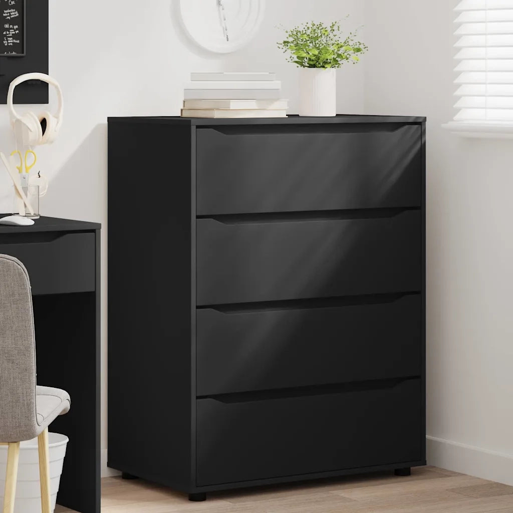 Armadi di Stoccaggio 2 pcs Nero 80 x 48 x 105 cm