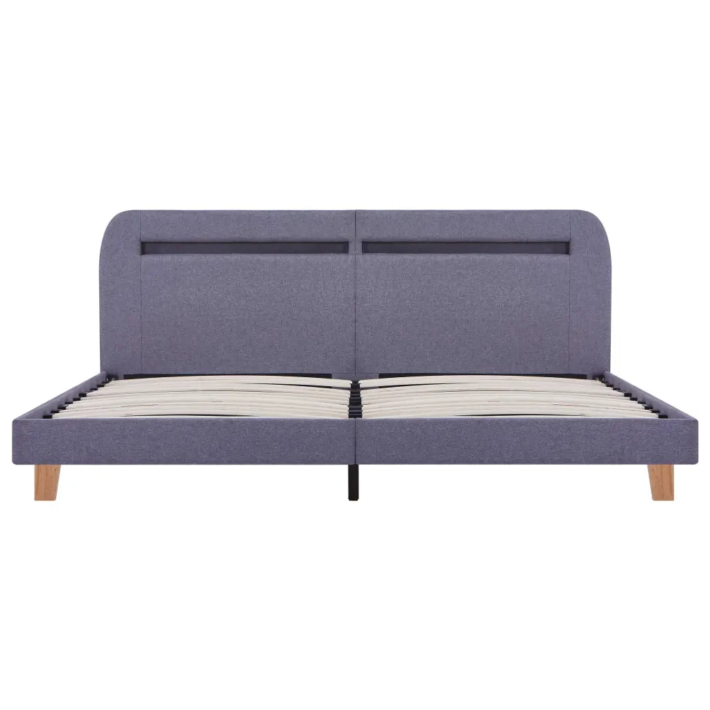 Giroletto LED senza Materasso Grigio Chiaro 160x200 cm Tessuto 280899