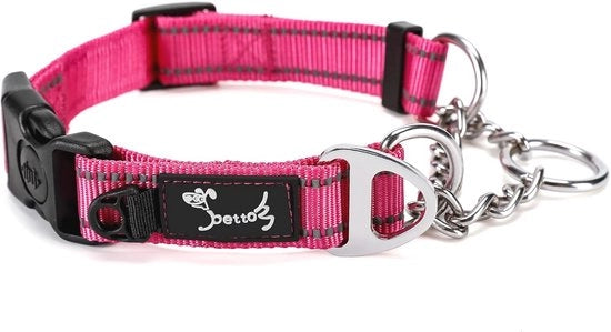 Collare adattabile e riflettente per cani con chiusura di sicurezza - tipo Martingale per cani grandi, medi e piccoli