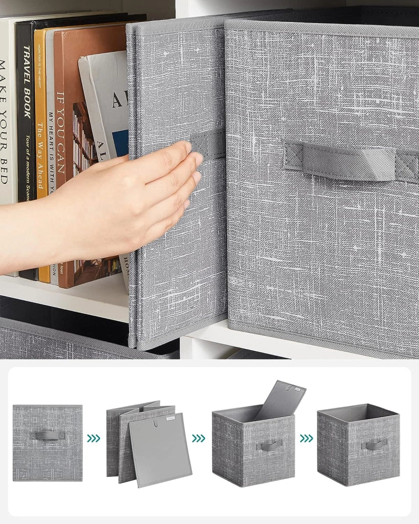 Valora ORGANIZER X6 Set di contenitori in tessuto grigio salvaspazio x6