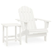 Sedia Adirondack da Giardino con Tavolo Abete Massello Bianco cod mxl 44937