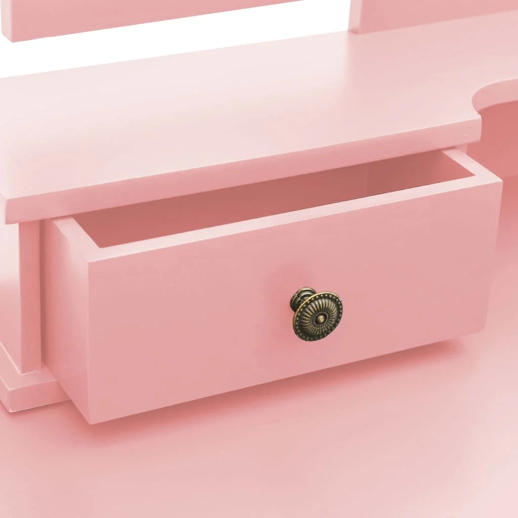 Set toeletta e sgabello 100 x 40 x 146 cm rosa 02_0006377