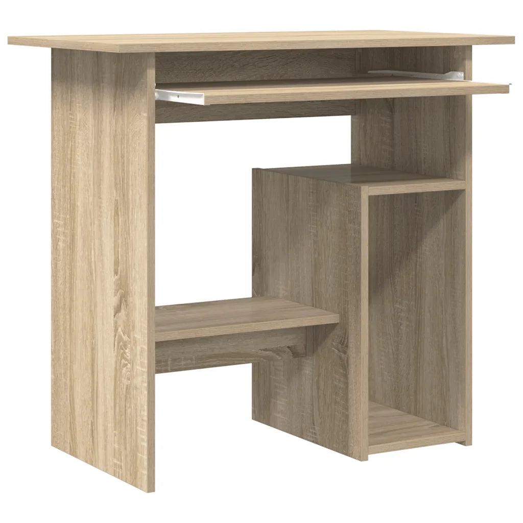 Scrivania-Scrivanie per ufficio e studio-Scrittoio Rovere Sonoma 80x45x74 cm in Legno Multistrato