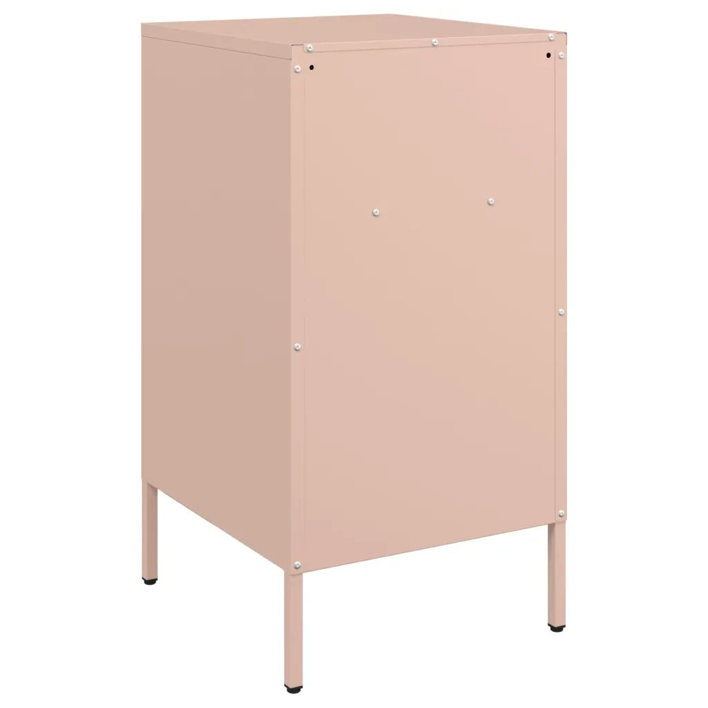 vidaXL Comodini 2 pz Rosa 36x39x68 cm in Acciaio