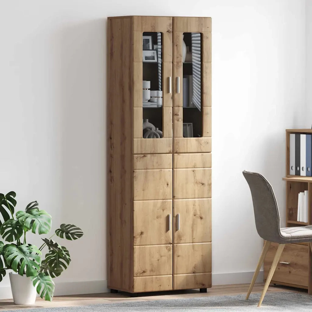 Credenza con porta FLORIN Rovere artigianale 60 x 35 x 182 cm