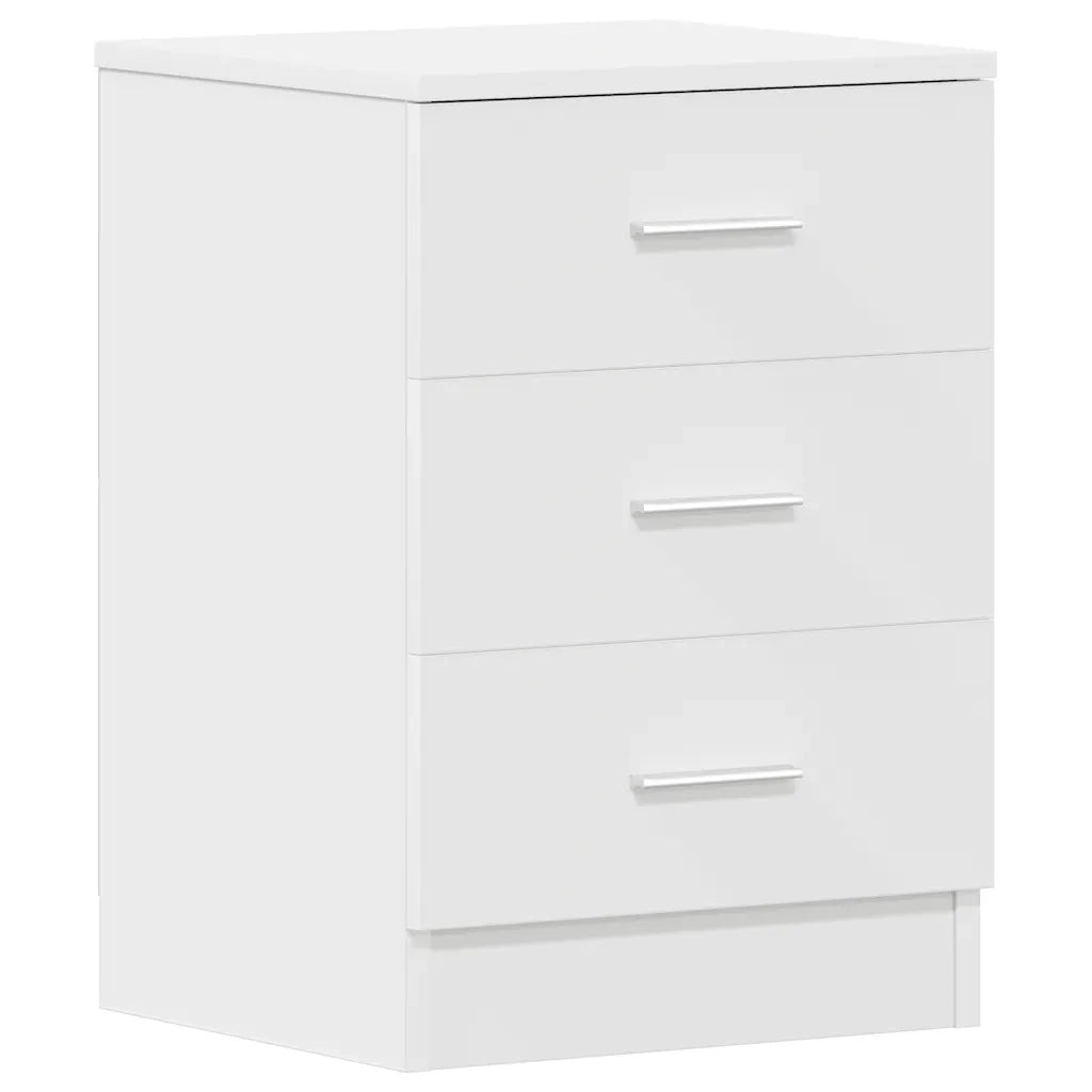 Comodini 2 pz-Set di 2 Tavolino da notte Bianco 38x35x56 cm in Legno Ingegnerizzato