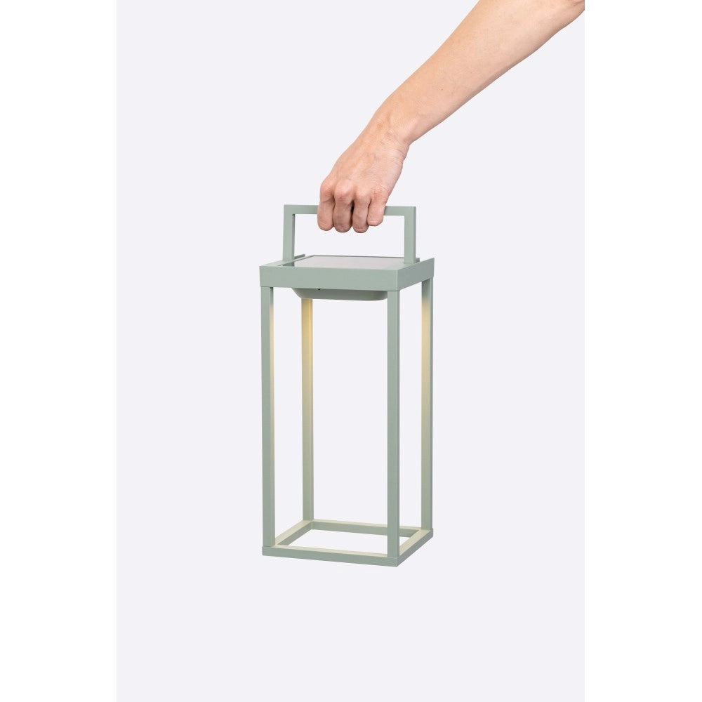 Zafferano - Lanterna Home solar 2 a led 37,3cm - Lampada da parete e da tavolo 2W con batteria e sensore crepuscolare - Nera