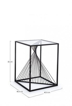 Tavolino Espiral 40x40 in Metallo