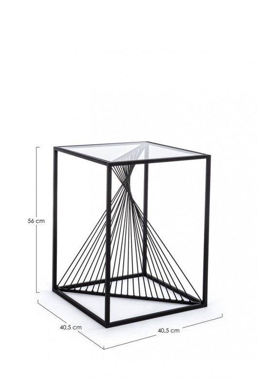 Tavolino Espiral 40x40 in Metallo
