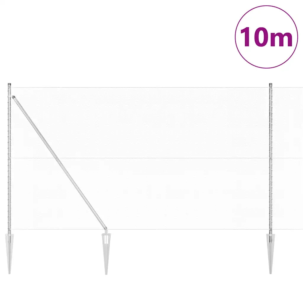 Palo della recinzione Argento 10 x 1,6 m (maglia da 13 mm)