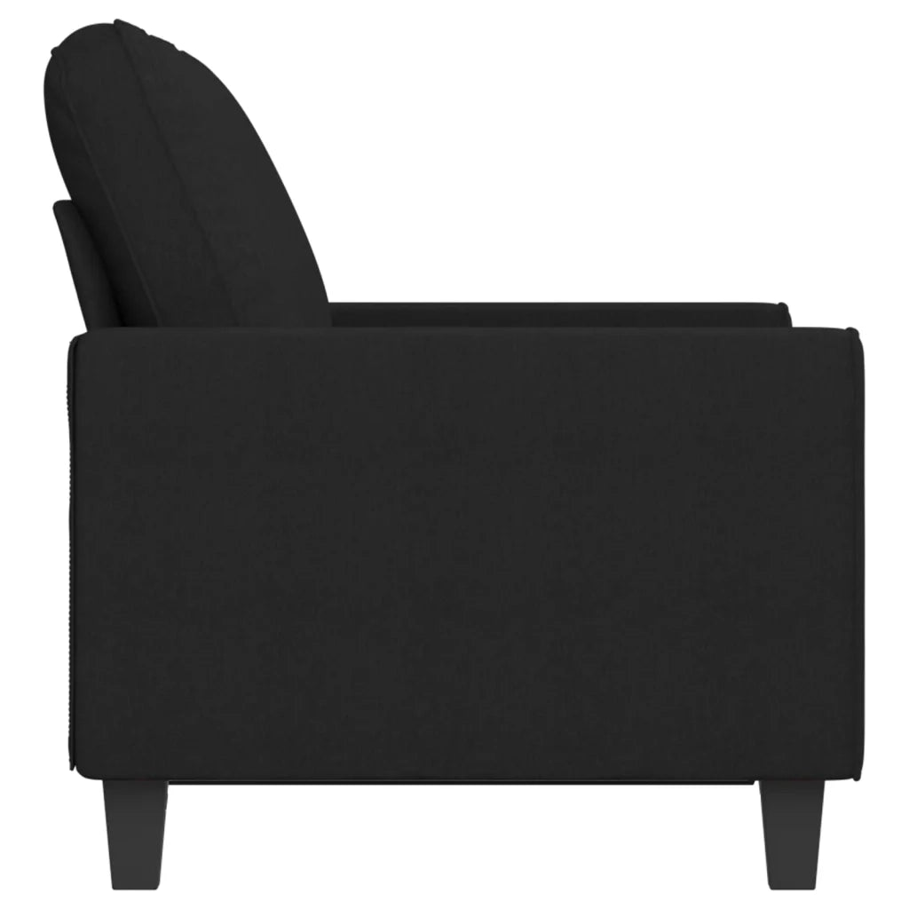 Divano a 2 Posti Nero 120 cm in Tessuto 359387