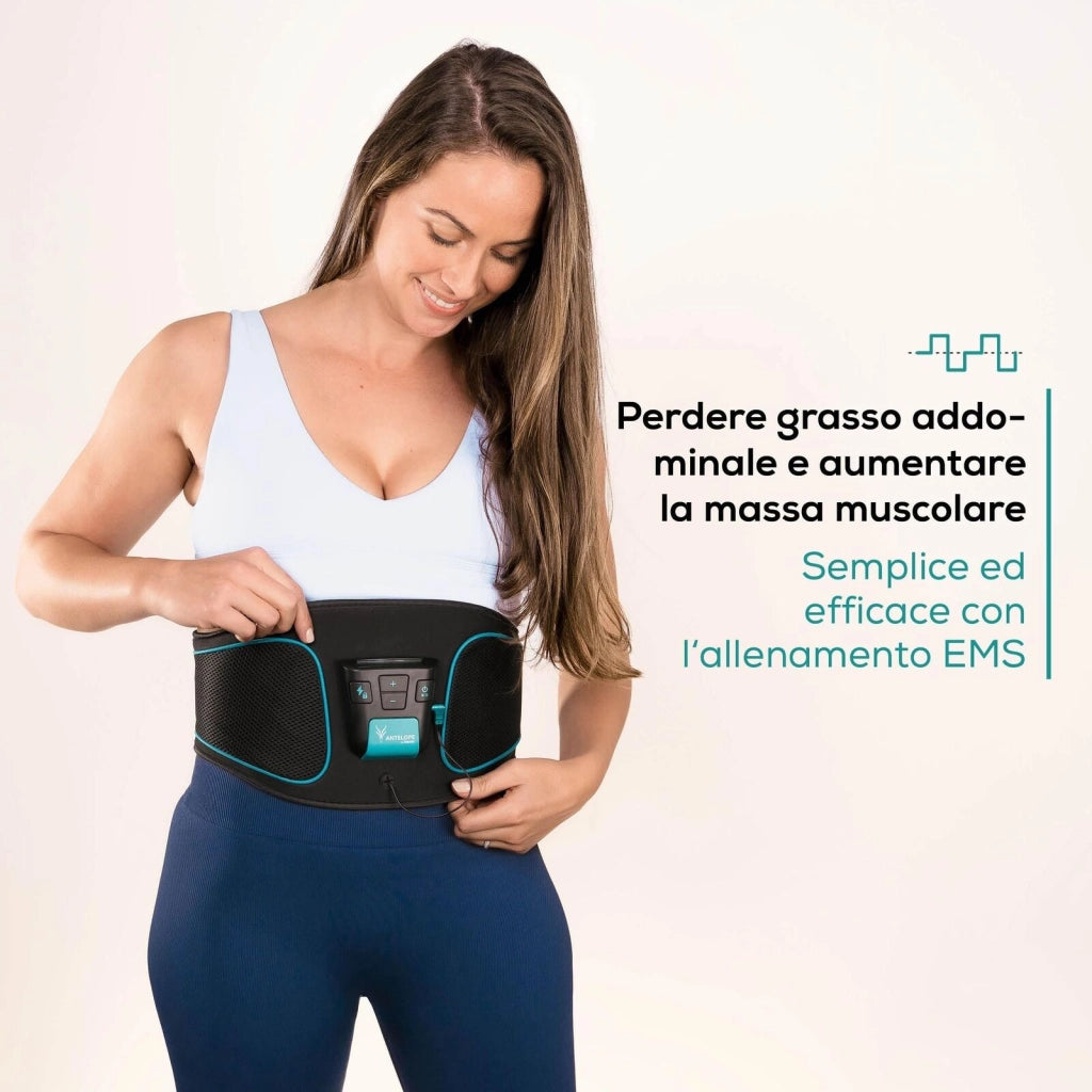 Beurer Antelope Corefit, Cintura Addominale Unisex Adulto, Nero, Turchese