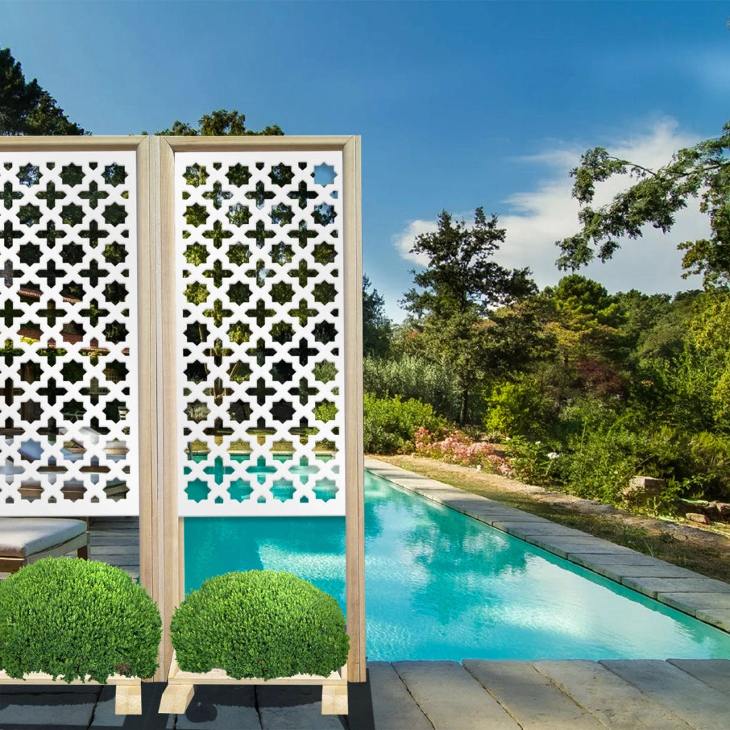 CROSS - Separè - Paravento modulabile - 70x190cm - in Legno e PVC Colore: bianco