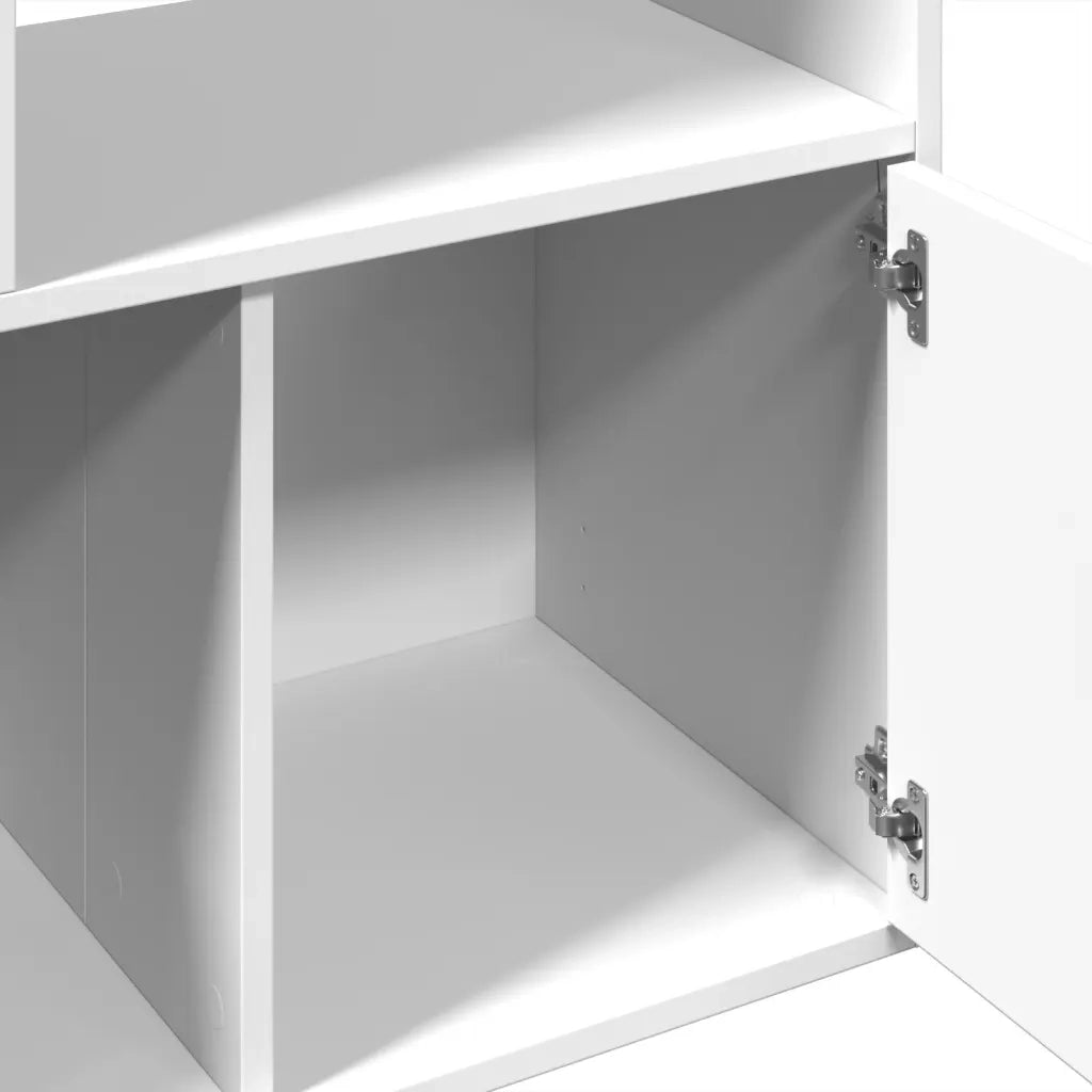Libreria-Scaffale per Libri-Mobile di Stoccaggio Bianca 70x36x189 cm in Legno Multistrato