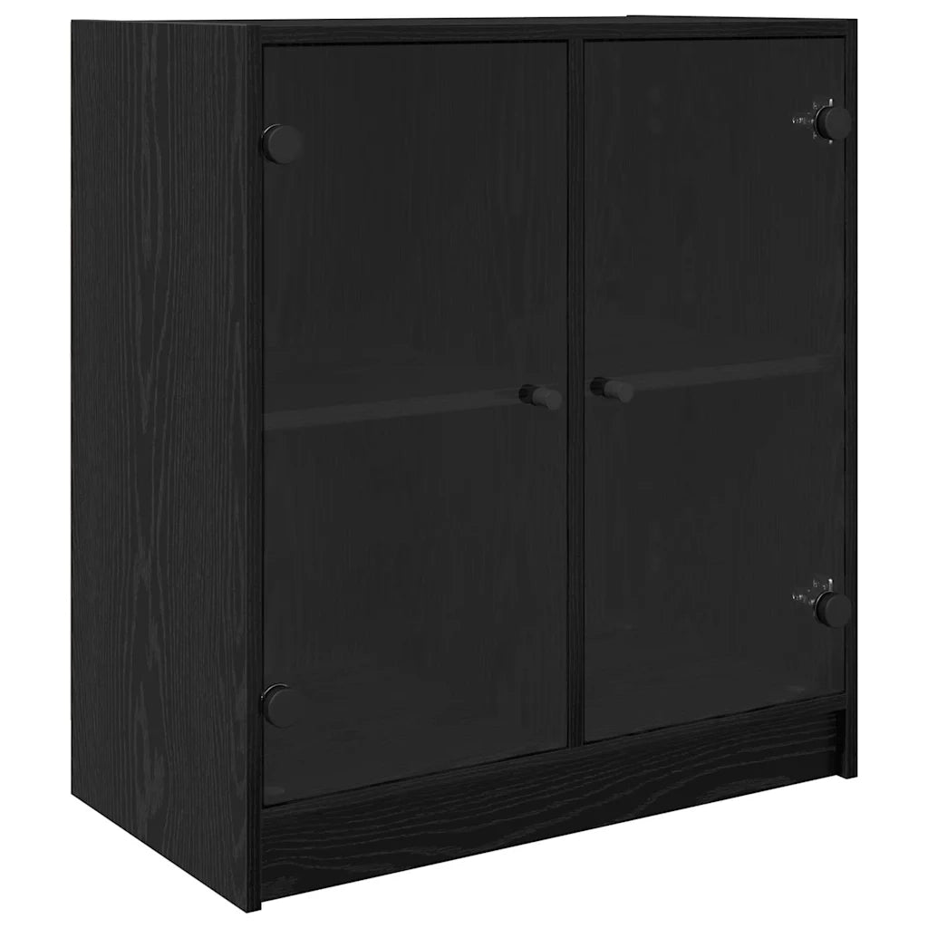 Mobile laterale Rovere Nero 68 x 37 x 75,5 cm Legno multistrato 886248