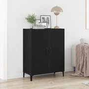 Credenza Rovere Nero 69,5x34x90 cm in Legno Multistrato 862093