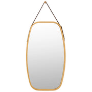 Specchio del bagno montato a muro, Specchio rettangolare con angoli arrotondati, 77 x 44 x 1,5 cm-Specchi da parete