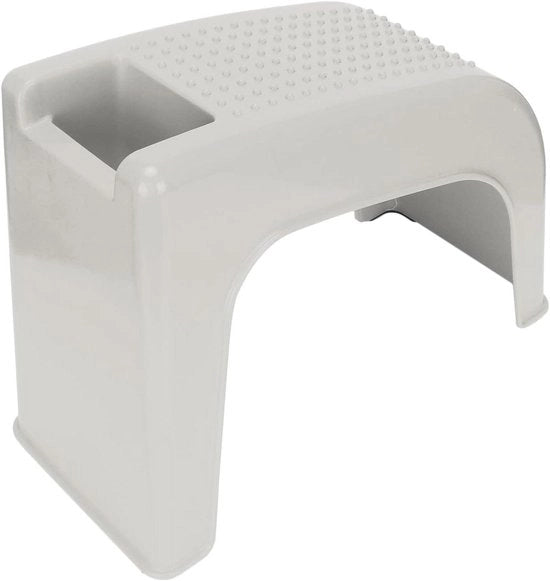 Sostegno per pedicure con funzione di massaggio e contenitore per bagno (beige)