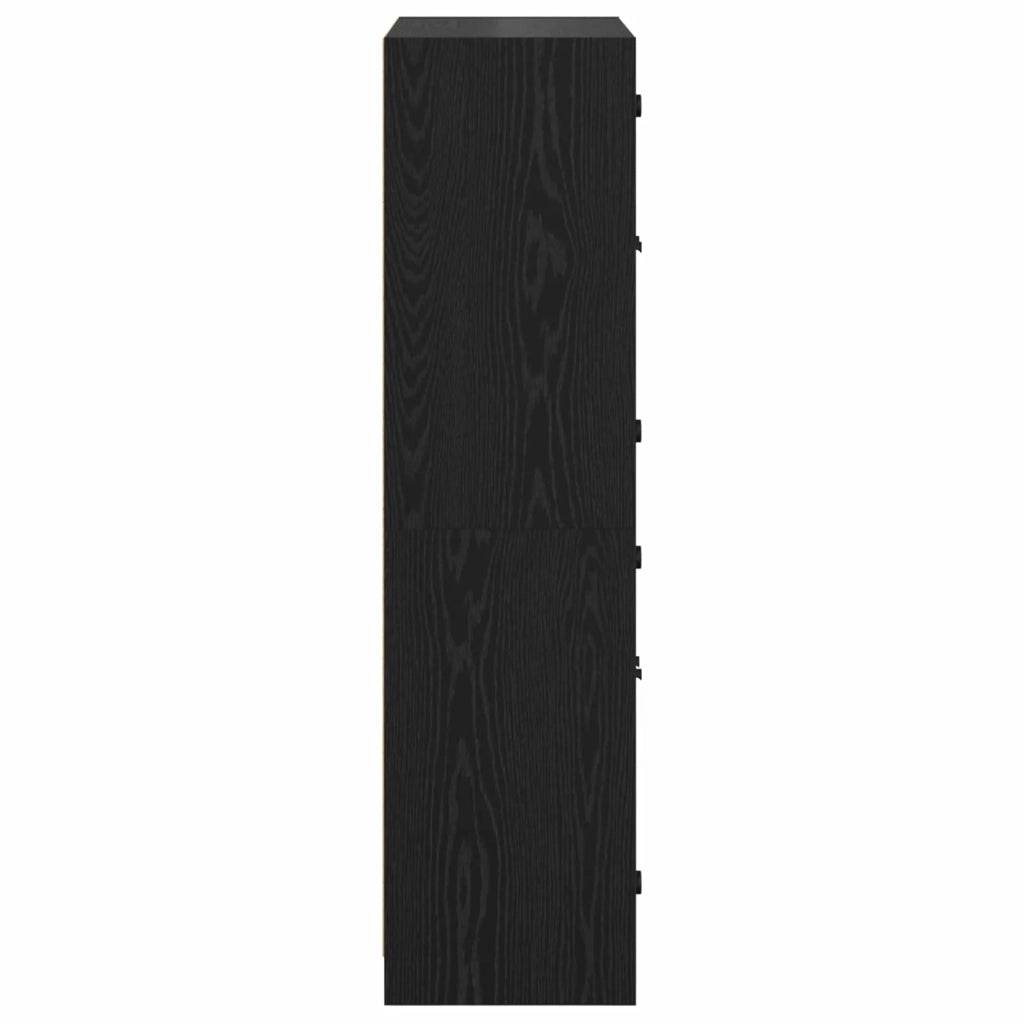 Credenza Rovere Nero 68 x 37 x 142 cm Legno multistrato 3402631